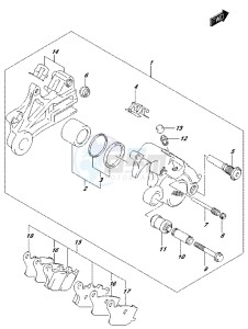 DL650 drawing REAR CALIPER