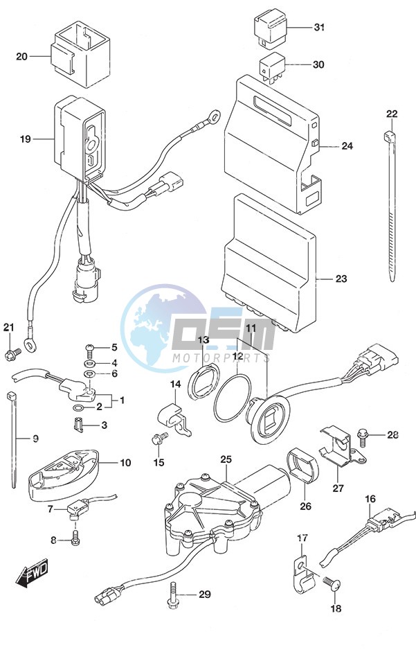 PTT Switch/Engine Control Unit