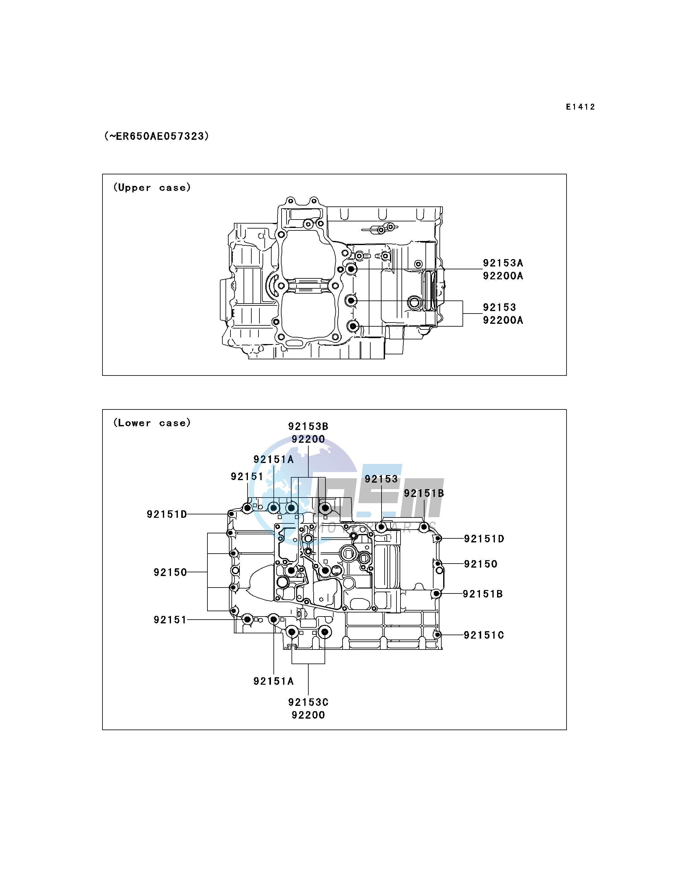 CRANKCASE BOLT PATTERN