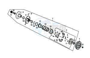 ALLO 50 (25 KM/H) (AJ05WA-NL) (L8-M0) drawing DRIVEN PULLEY ASSY / ALLO 50 (25 KM/H) (AJ05WA-NL) (L8-M0)