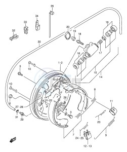 LT-F300 (E24) drawing FRONT WHEEL BRAKE