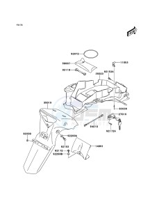 KLV1000 LV1000-A2H GB XX (EU ME A(FRICA) drawing Rear Fender(s)