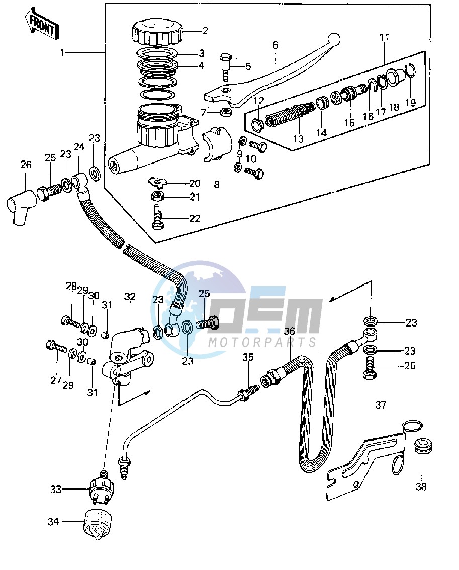 FRONT MASTER CYLINDER -- KZ1000-A1- -