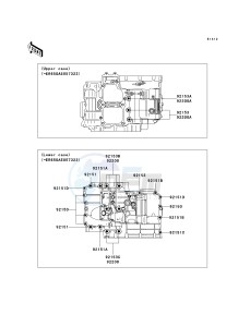 EX 650 A [NINJA 650R] (A6F-A8F) A7F drawing CRANKCASE BOLT PATTERN