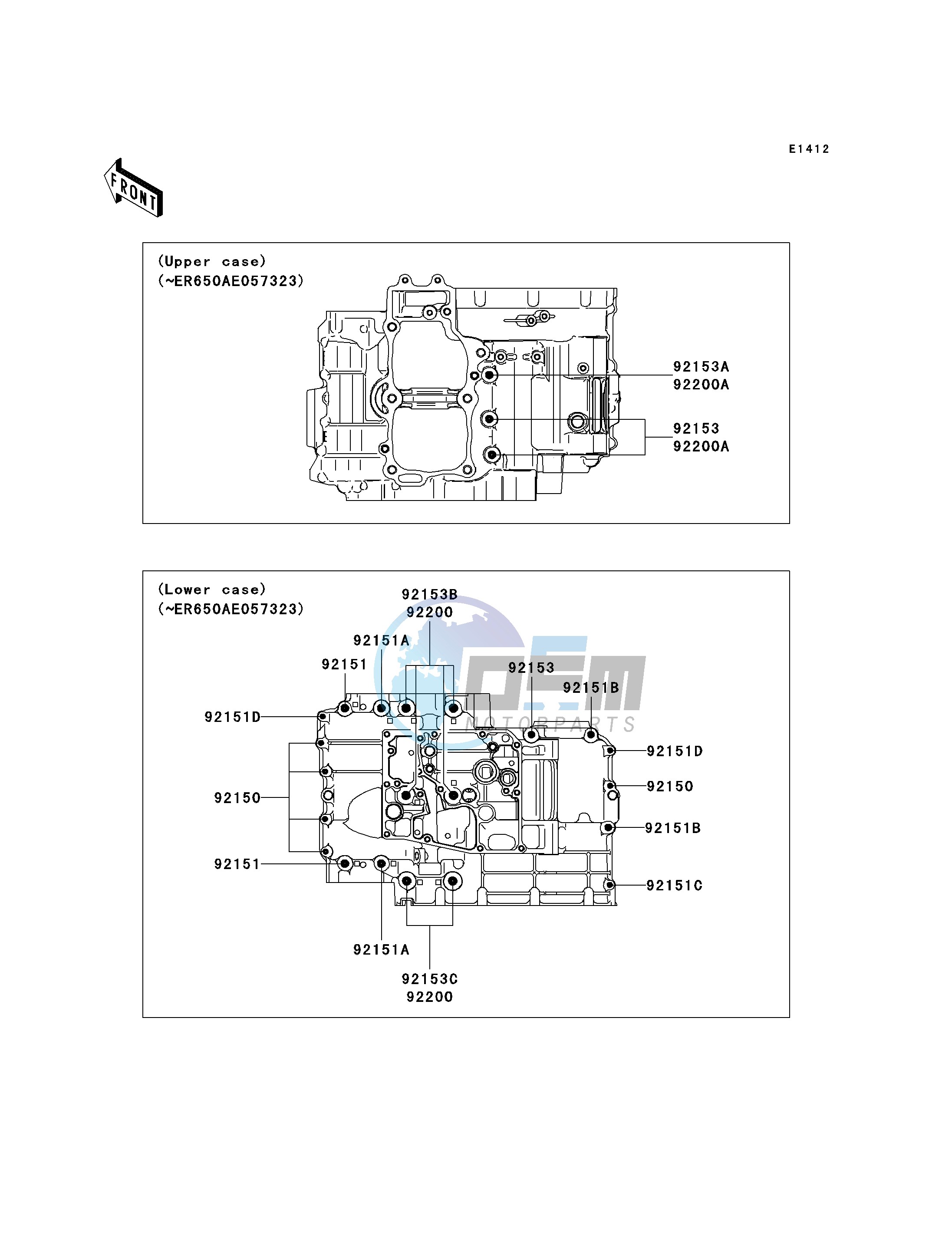 CRANKCASE BOLT PATTERN