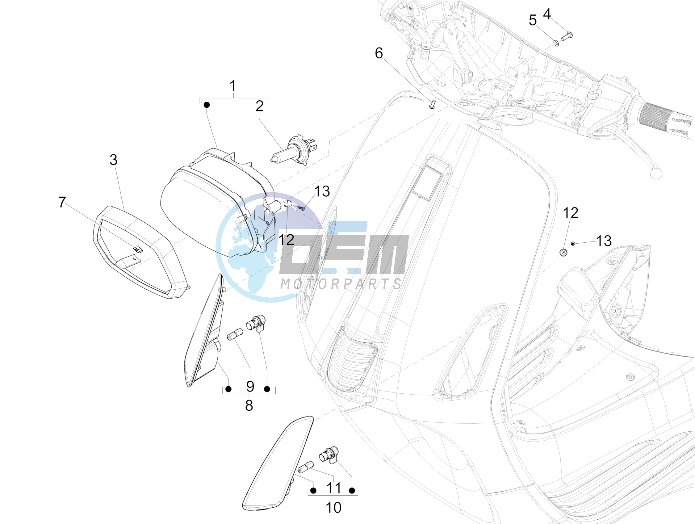 Front headlamps - Turn signal lamps