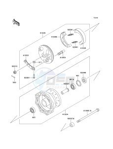 KLX 110 A (A1-A4) drawing FRONT HUB