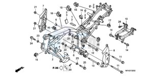 CBF1000AA France - (F / ABS CMF) drawing FRAME BODY