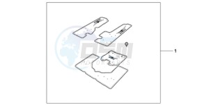 GL18009 Australia - (U / AB NAV) drawing PANNIER/TRUNK CARPET SET