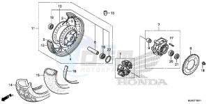 VT750SE Shadow E drawing REAR WHEEL (VT750S)