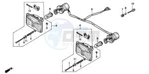 TRX300 FOURTRAX drawing HEADLIGHT