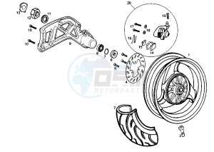 PREDATOR LC - 50 cc drawing REAR WHEEL