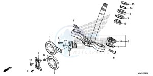 CB1100CAH UK - (E) drawing STEERING STEM (CB1100CA/ CAD/ NA/ NAD)