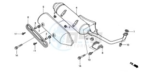 SH150 125 drawing EXHAUST MUFFLER