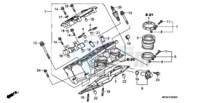 ST1300AC Pan Europoean -ST1300 CH drawing RIGHT CYLINDER HEAD