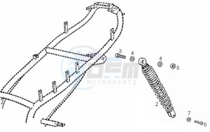 ATLANTIS BULLET - 50 cc VTHAL1AE2 Euro 2 2T AC ESP drawing Shock absorber, rear (Positions)