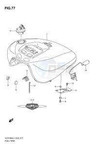 VLR1800 (E2) drawing FUEL TANK (VLR1800TL1 E24)