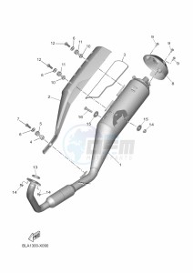 XSR125 LEGACY MTM125-C (BLA1) drawing EXHAUST