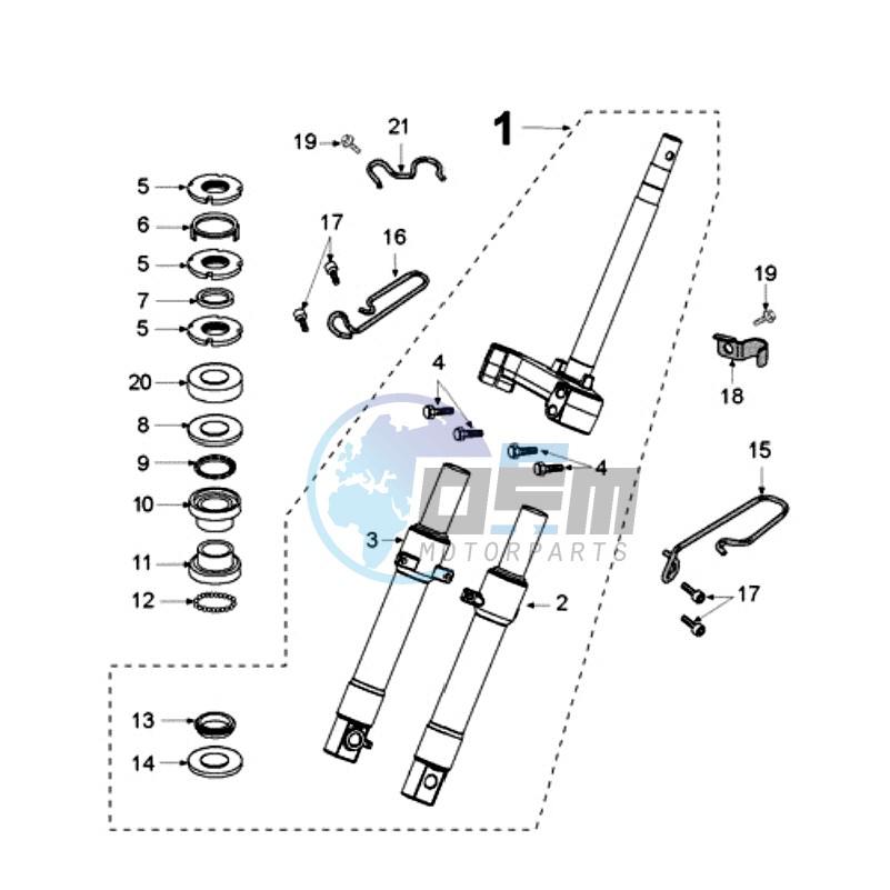 FRONT FORK / STEERINGHEAD