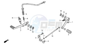 CBR600FR drawing BRAKE PEDAL/CHANGE PEDAL