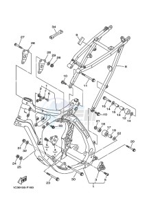 YZ125 (B0V2) drawing FRAME