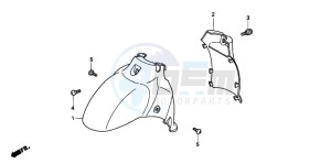 SRX50 drawing FRONT FENDER