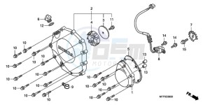 CB1300A9 France - (F / ABS CMF MME TWO) drawing RIGHT CRANKCASE COVER