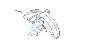 MAXSYM 400 EFI drawing FRONT FENDER