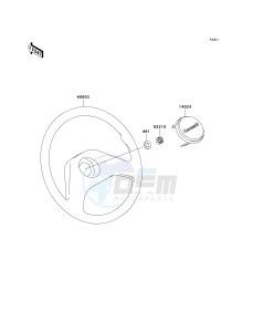 KAF 400 A [MULE 610 4X4] (A6F-AF) AAF drawing STEERING WHEEL