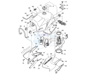 YBR 250 drawing FUEL TANK 5D13-14