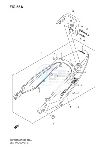 GSF1250 (E2) Bandit drawing SEAT TAIL COVER (GSF1250K8 AK8 K9 AK9)