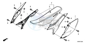 CRF250RG CRF250R ED drawing SEAT/SIDE COVER