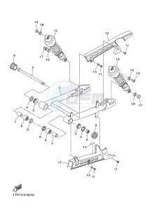 XVS950CU XVS950 XV950 R-SPEC (2DE3) drawing REAR ARM & SUSPENSION