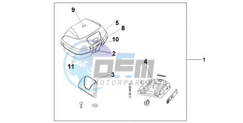 TOP BOX 45L PEARL SUNBEAM WHITE