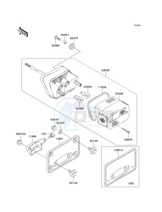 VN 1500 N [VULCAN 1500 CLASSIC FI] (N1-N3) [VULCAN 1500 CLASSIC FI] drawing TAILLIGHT-- S- -