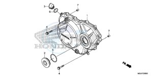 VFR1200XF CrossTourer - VFR1200X 2ED - (2ED) drawing RIGHT CRANKCASE COVER (VFR1200X/ XA/ XL)