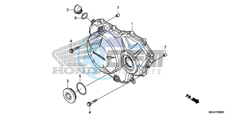 RIGHT CRANKCASE COVER (VFR1200X/ XA/ XL)