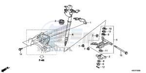 TRX420FE1G TRX420 Europe Direct - (ED) drawing STEERING SHAFT