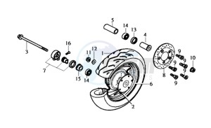 JET EURO X 100 L6 drawing FRONT WHEEL