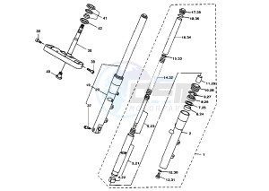 XVS DRAG STAR 650 drawing FRONT FORK MY98-99