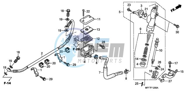 RR. BRAKE MASTER CYLINDER