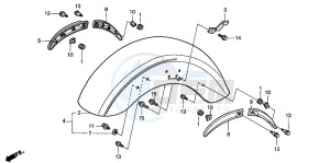 VT1100C3 drawing FRONT FENDER