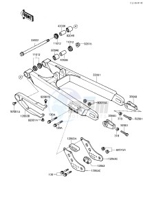 KX 500 A [KX500] (A1) [KX500] drawing SWING ARM -- 83 A1- -