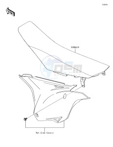 KX85-II KX85DFF EU drawing Seat