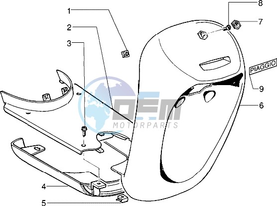 Front shield-Footboard-Spoiler