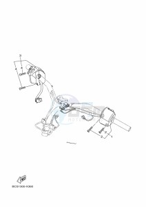 MWS125-C TRICITY 125 (BCS5) drawing HANDLE SWITCH & LEVER