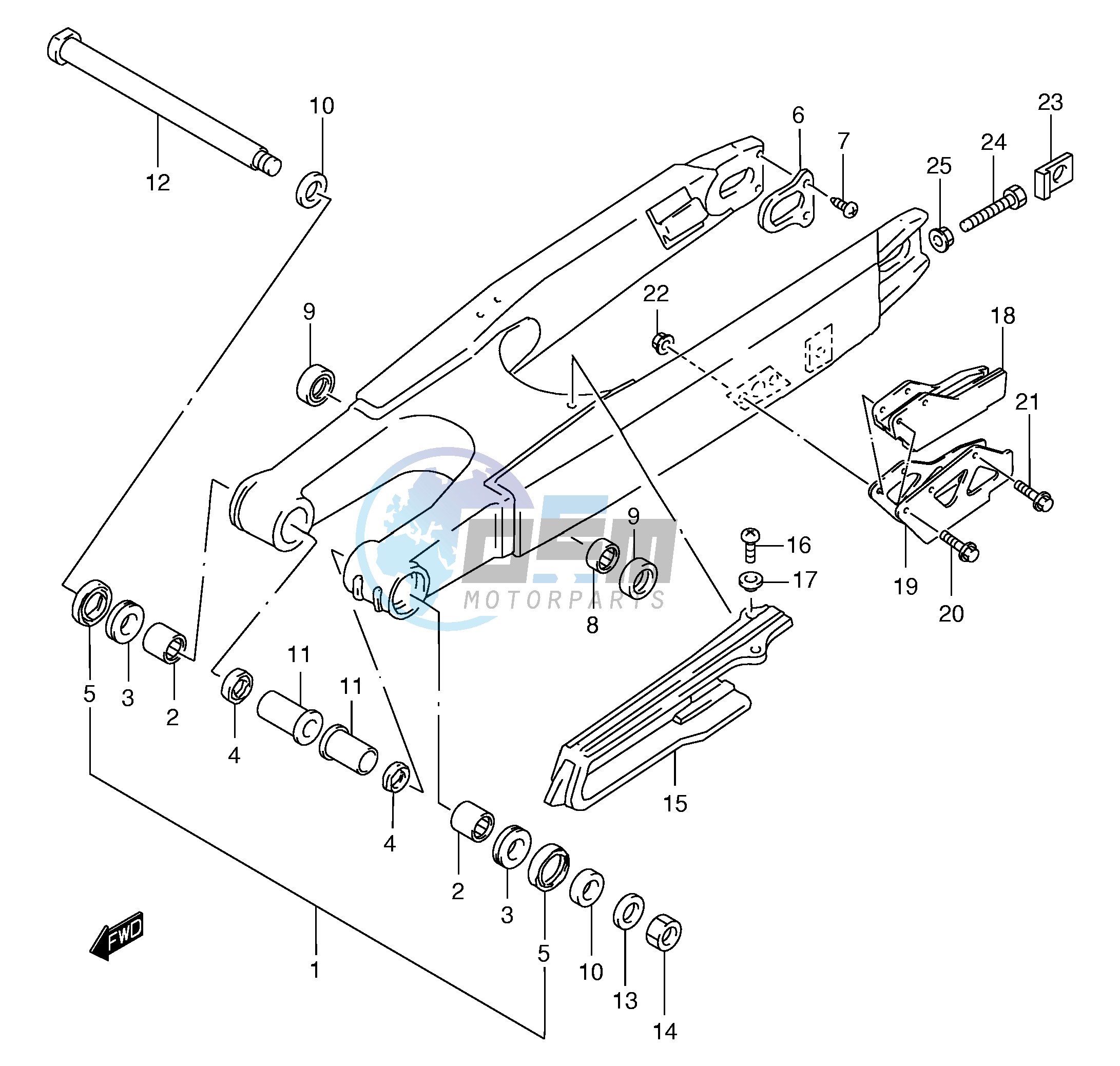 REAR SWINGING ARM (MODEL Y)