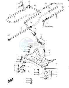 JS 440 A [JS440] (A6-A7) [JS440] drawing ENGINE MOUNT_COOLING & BILGE  -- 82-83 JS440-A6_A7- -