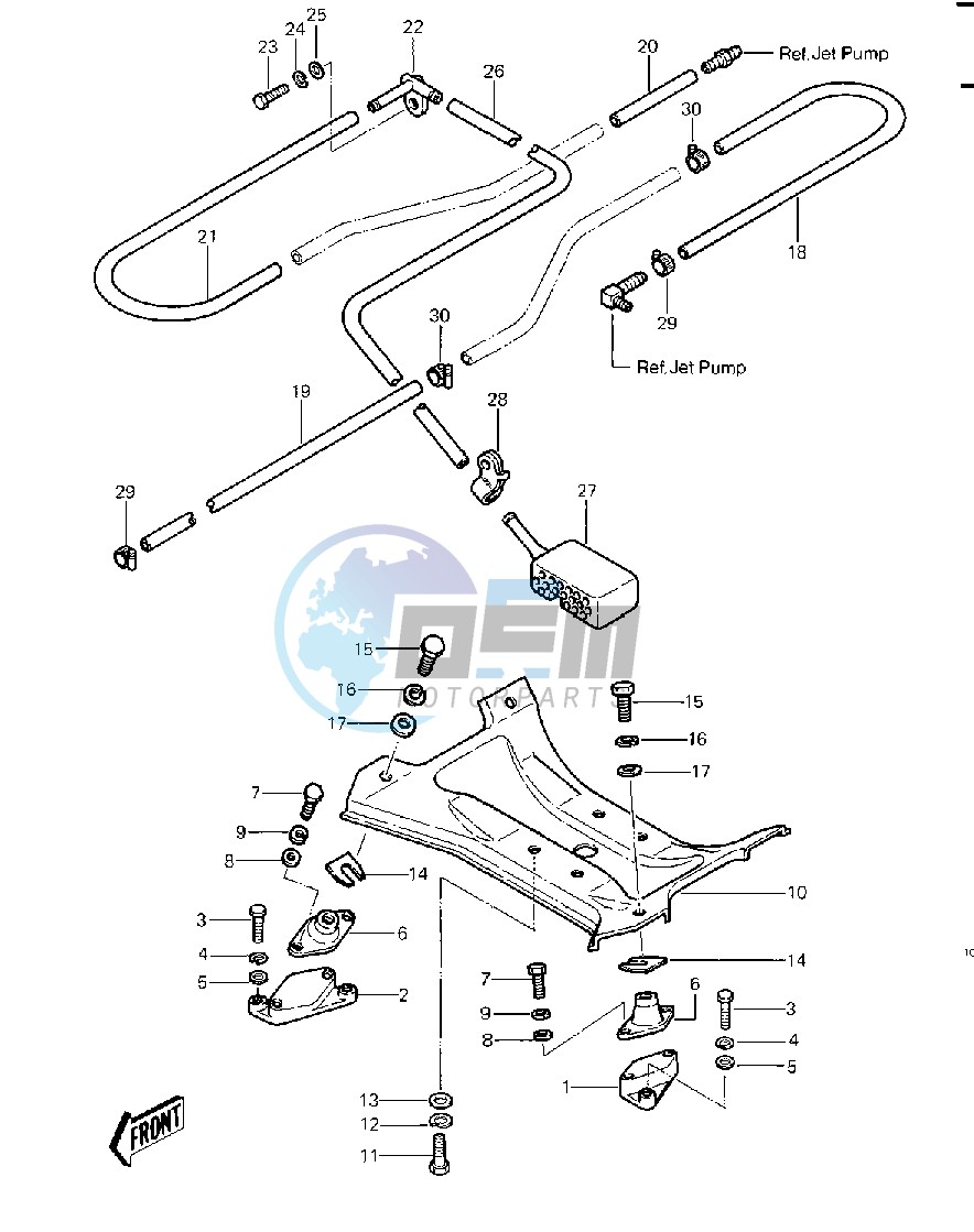 ENGINE MOUNT_COOLING & BILGE  -- 82-83 JS440-A6_A7- -