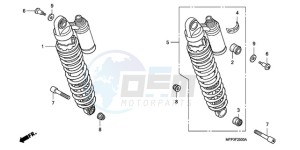 CB1300SA9 SI / ABS BCT MME TWO TY2 drawing REAR CUSHION